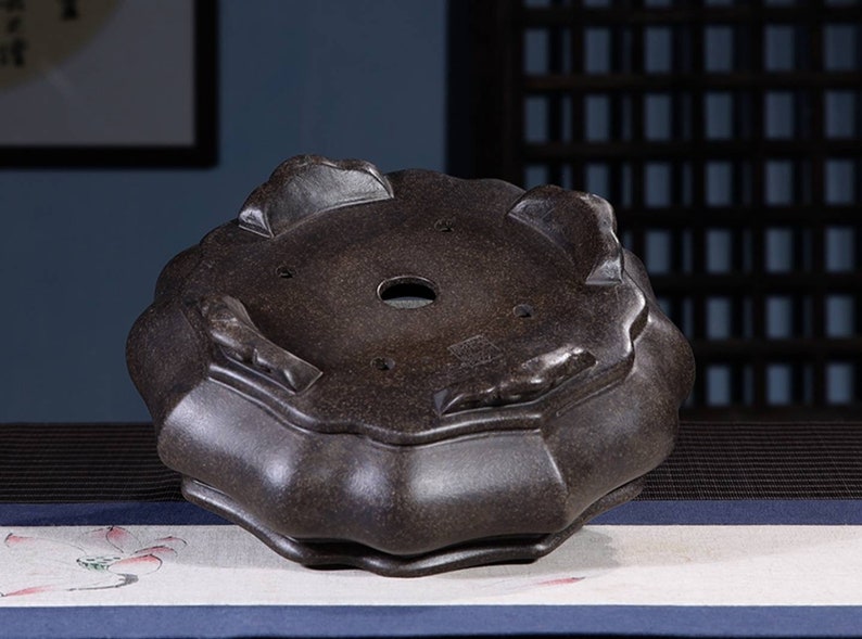 Yixing Purple Sand Pottery Handmade Cloud Foot Bonsai Pot Etsy