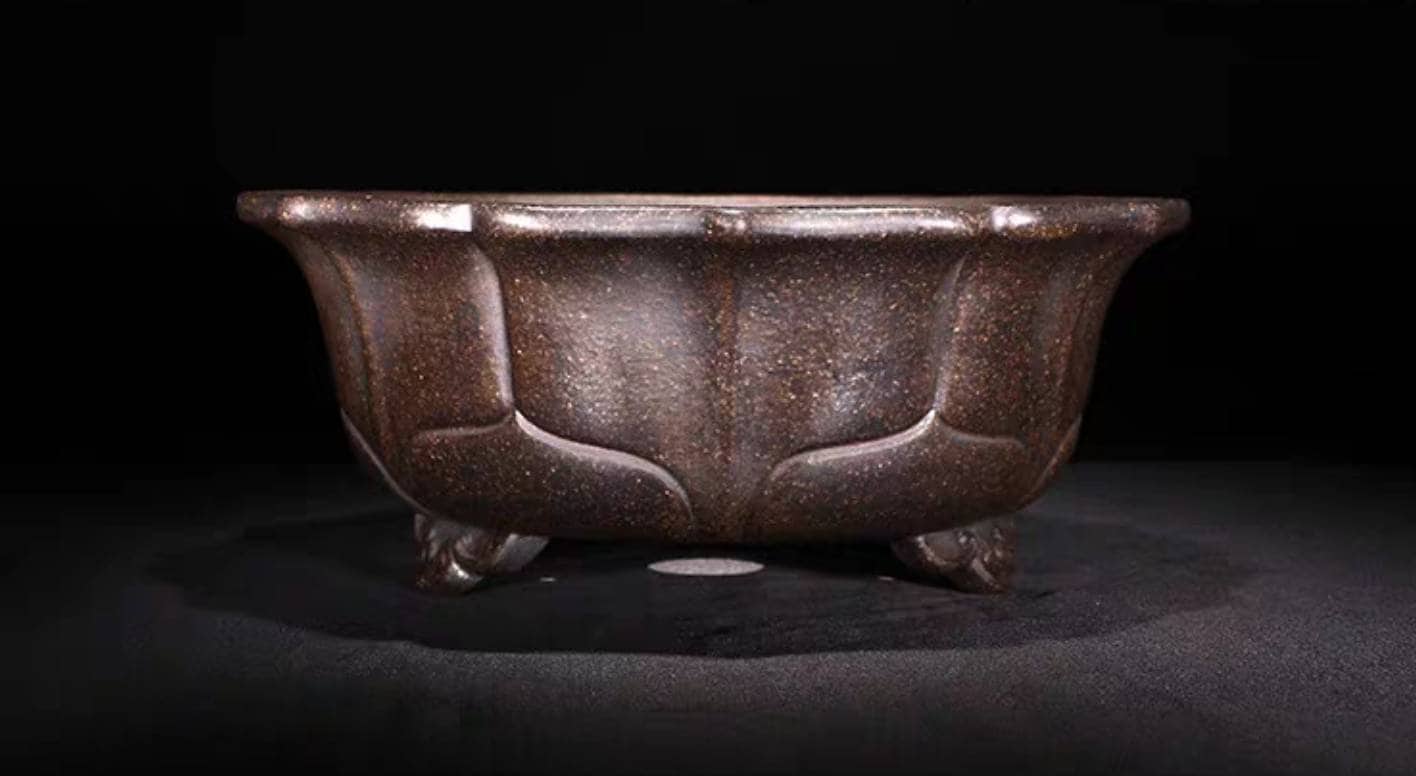 Yixing bonsai pot lotus shape bonsai flower pot bronze cloud Etsy