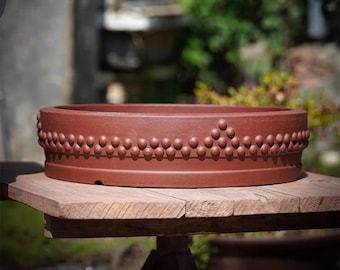 18.7 Inch High Quality Handmade Round Rivet Bonsai Pot Yixing Purple Clay  Flower Pot Retro Unglazed Flower Pot Exhibition Bonsai Pot - Etsy Israel