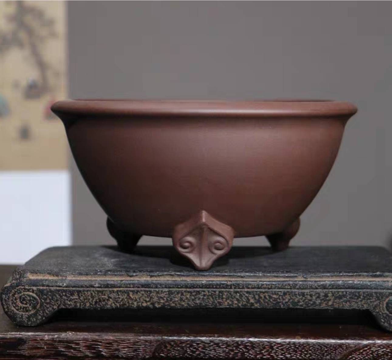 18 Etched Yixing Bonsai Pot (No. 2169)