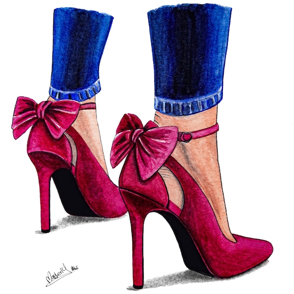 women's high heels painting // peinture de talons hauts pour femmes