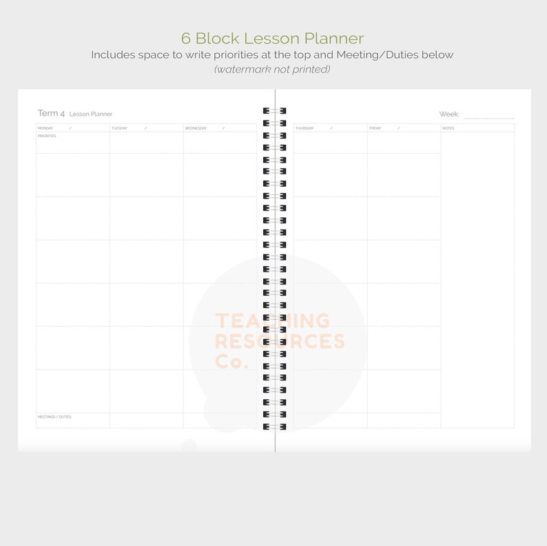 Teacher Planner Australia 2021 Lesson Planner A4 Personalise Etsy