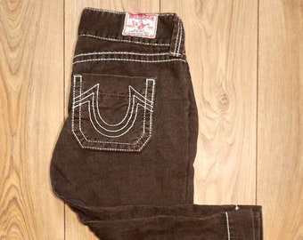 brown true religion jeans