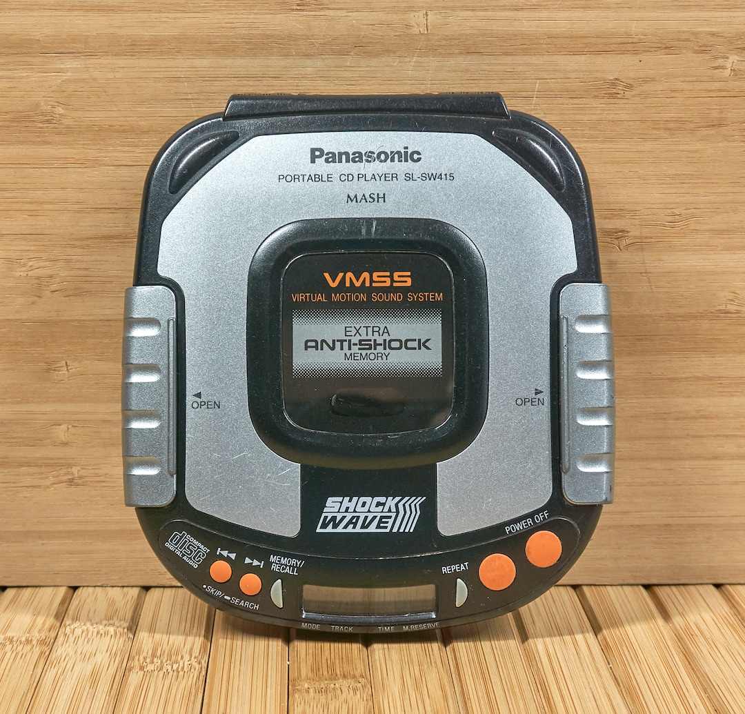 Vintage Panasonic Shock Wave Portable CD Player SLSW415 Made Etsy