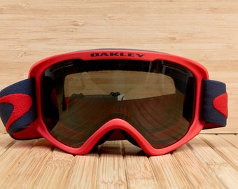 Vintage Oakley Snowboard Ski Goggles, Red