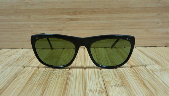 Vintage 50s NILSOL Sunglasses with Green Glass , … - image 2