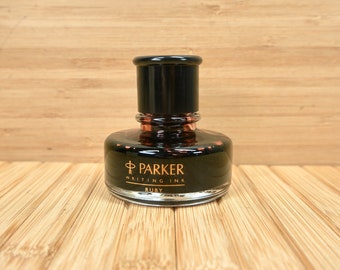 Parker "Penman" Writing Ink, Ruby Red 50ml Bottle, Made In England, Fountain Pen