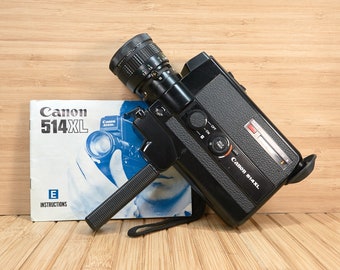 Canon 514XL Super 8 9-45mm f/1.4 Lens 8mm Movie Camera, Made in Japan