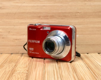 FUJIFILM Finepix AX500 14 MP Digital Camera, 5x Optical  Zoom, Red