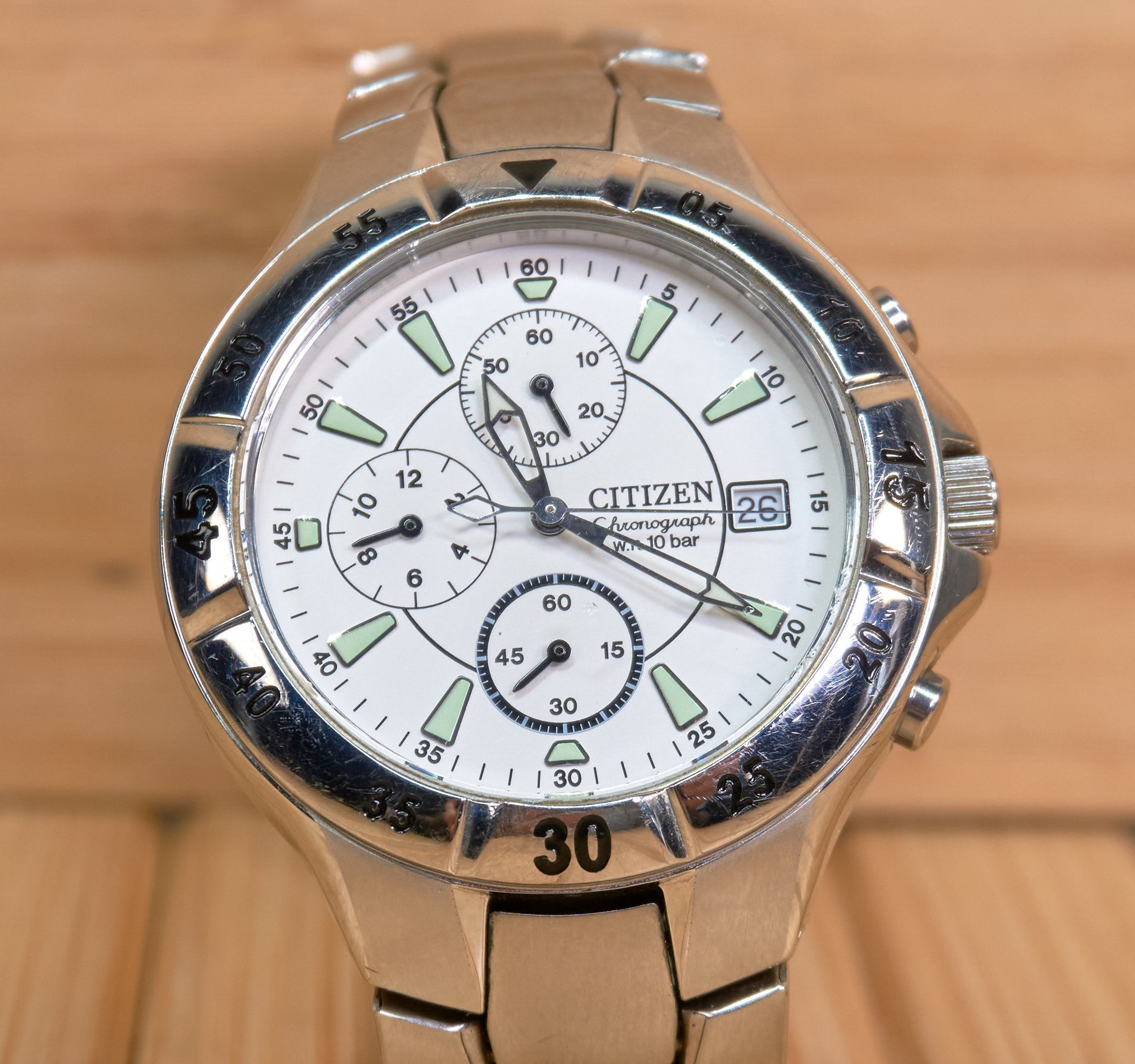 Citizen alarm chronograph titanium hotsell