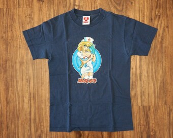 Vintage 90s HOOK-UPS Nurse Girl Daisy Navy Blue T-shirt Size - Etsy