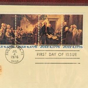 stamp with july 4 1976 postmark