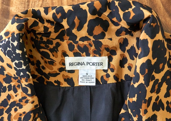 Vintage Regina Porter Women's Silk Leopard Patter… - image 6