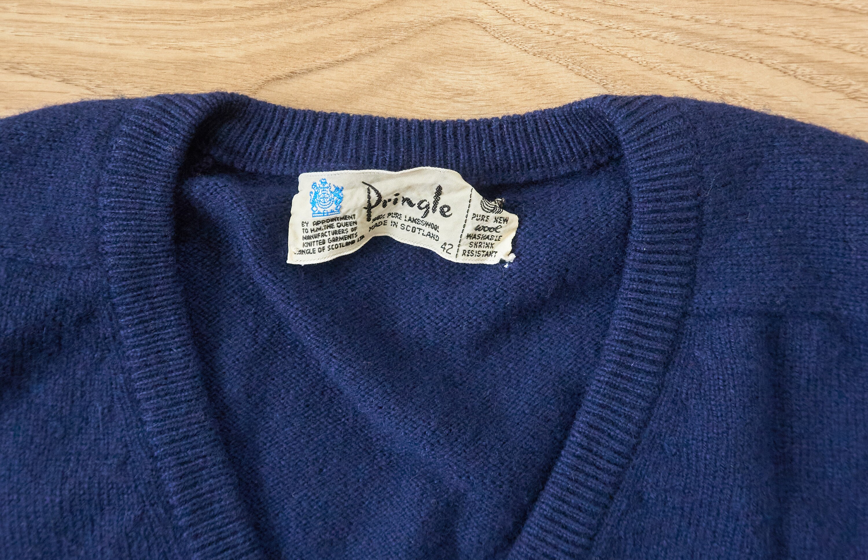 Vintage Pringle Wool Blue Men's V-neck Sweater Pullover | Etsy