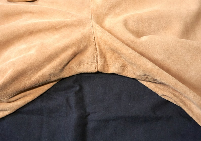 Size S Beige Vintage Leonardo for Scala Fine Suede Leather Women/'s pants