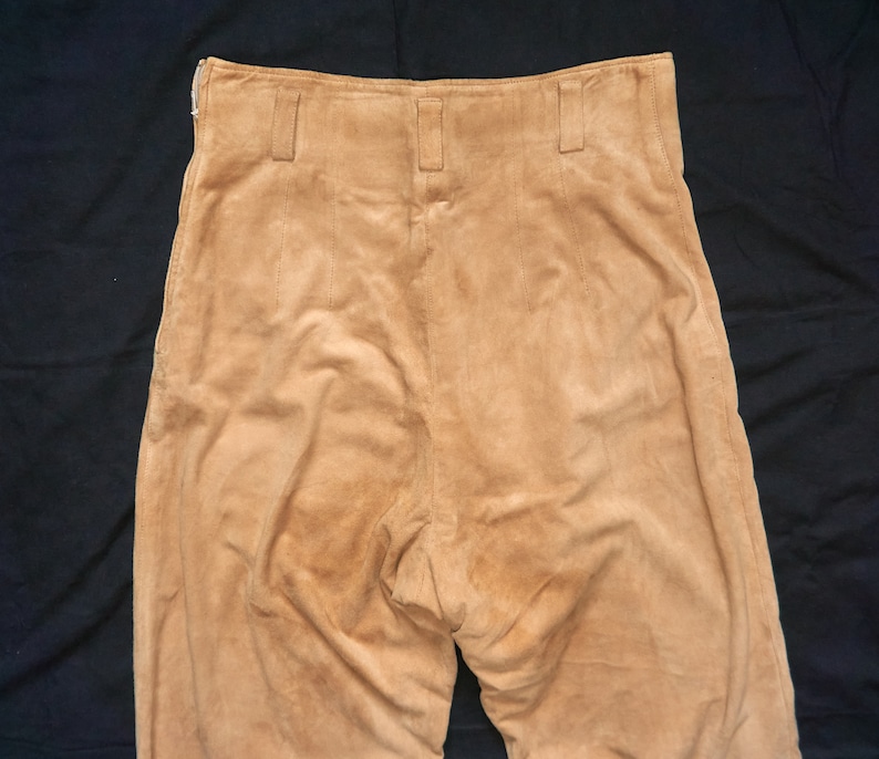 Size S Beige Vintage Leonardo for Scala Fine Suede Leather Women/'s pants