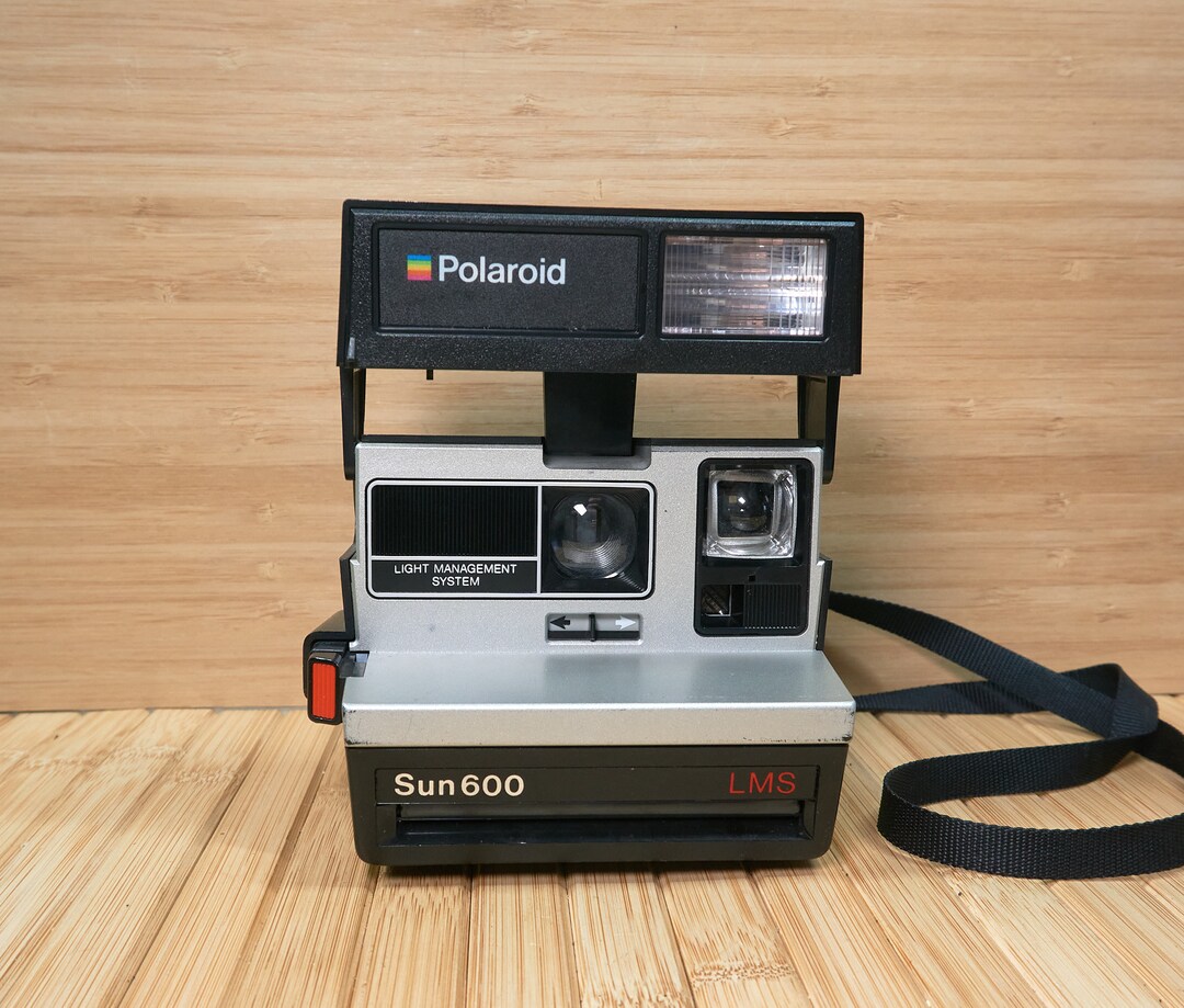 Vintage 80s Polaroid Sun600 LMS Instant Fim Camera Made in Etsy