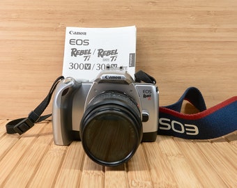 Vintage Canon EOS Rebel Ti (300V) 35mm AF SLR Film Camera, Canon ef 35-80mm Lens