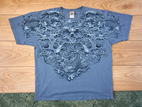 Rare Liquid Blue "Koi Dreams" T Shirt, Size XL