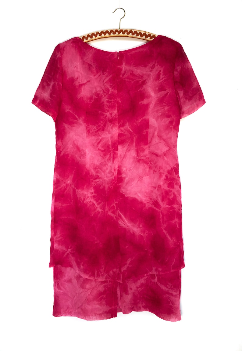 Made in France Size M Christine Laure Paris Pink Short Sleeve Dress