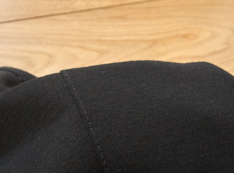 Made in West Germany 80s Wool ARA Modell A-line Knit Black Skirt Size M Midi Vintage