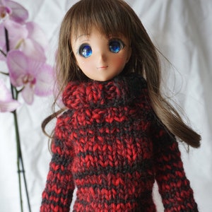 Knitted  dress /tunic for Smart doll dollfie dream and other BJD dolls  in similar size