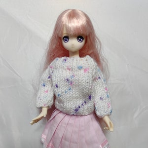 Knitted  sweater for Azone Pure Neemo S and M .BJD,