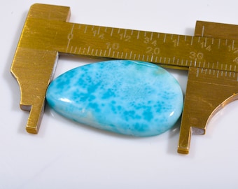 Natural Larimar Cabochon: Loose Gemstone for Jewelry (26Cts 30X18MM)