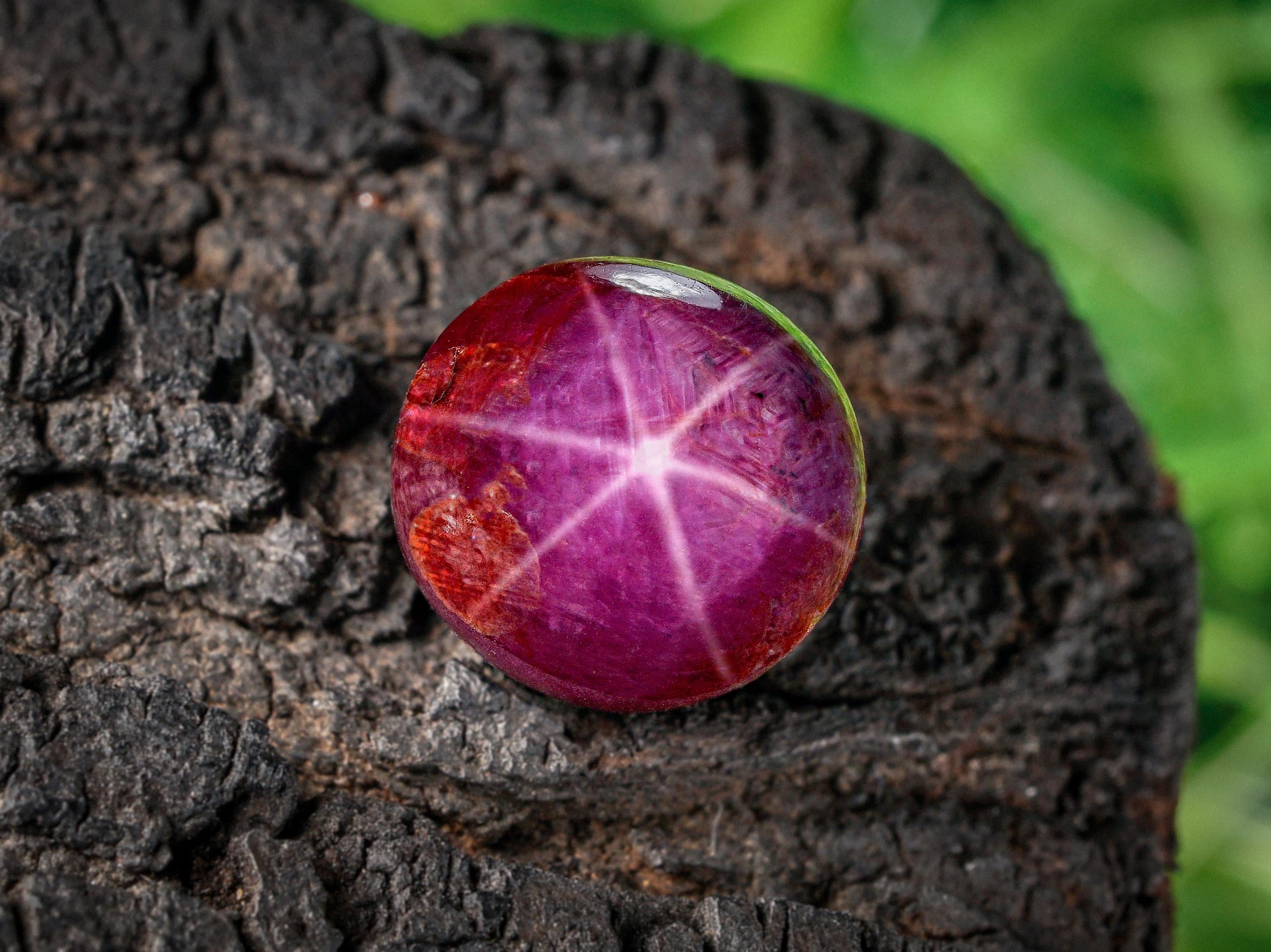 Natural Oval Star Ruby Gemstone, 9.61 Cts, 10x9x8 MM - Etsy