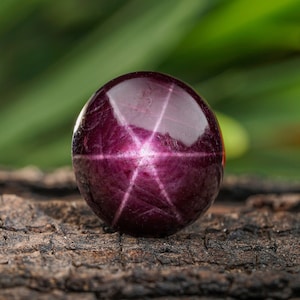 AAA QUALITY! Star Ruby,Natural Star Ruby,Handmade Star Ruby, Oval Shape,6 Rays,Star Ruby Gemstone,Beautiful Star Ruby Free Shipping