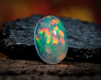 4.01 Ct Natural Ethiopian Opal Oval Shape, High Quality Opal Cabochon, Natural Ethiopian Opal, Opal Making Jewelry, 13x9x5 mm Crystal Opal