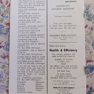 The New Zealand Naturist - Official Journal of the New Zealand Sunbathing Association Dec. 1965 Vintage Naturist Magazine