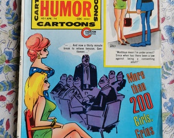 Good Humour Cartoon Comic #65 avril 1974 vintage British Joke Book Adult Humour