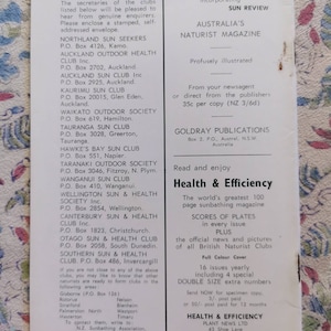 The New Zealand Naturist - Official Journal of the New Zealand Sunbathing Association Sept. 1966 Vintage Naturist Magazine