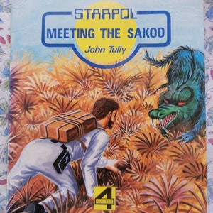Starpol ~ Meeting the sakoo John Tully Hunter 4 1989 Vintage Alien Sci fi Book