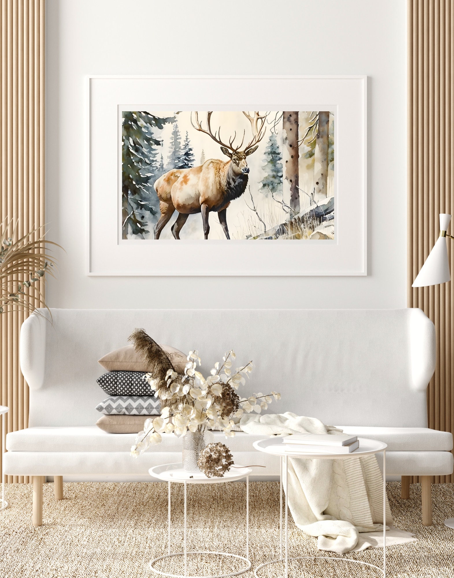 Elk Printable Wall Art Monster Bull Elk Digital Art Instant Download ...