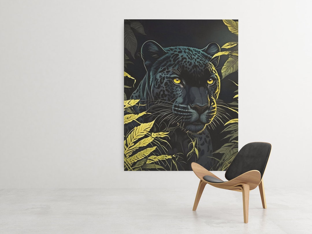 Downloadable Black Jaguar Print Wall Art Digital Art Download Jaguar
