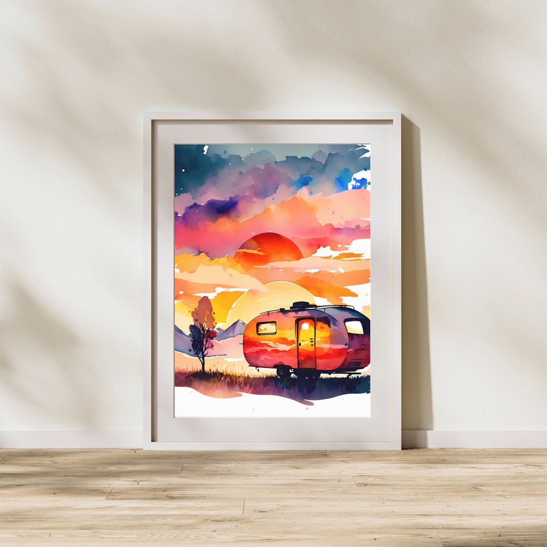 Camper Printable Wall Art Monster RV Digital Art Instant Download ...
