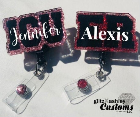 ICU Badge Reel, ER Badge Reel, Custom Badge Reel, Personalize, ID Ret…