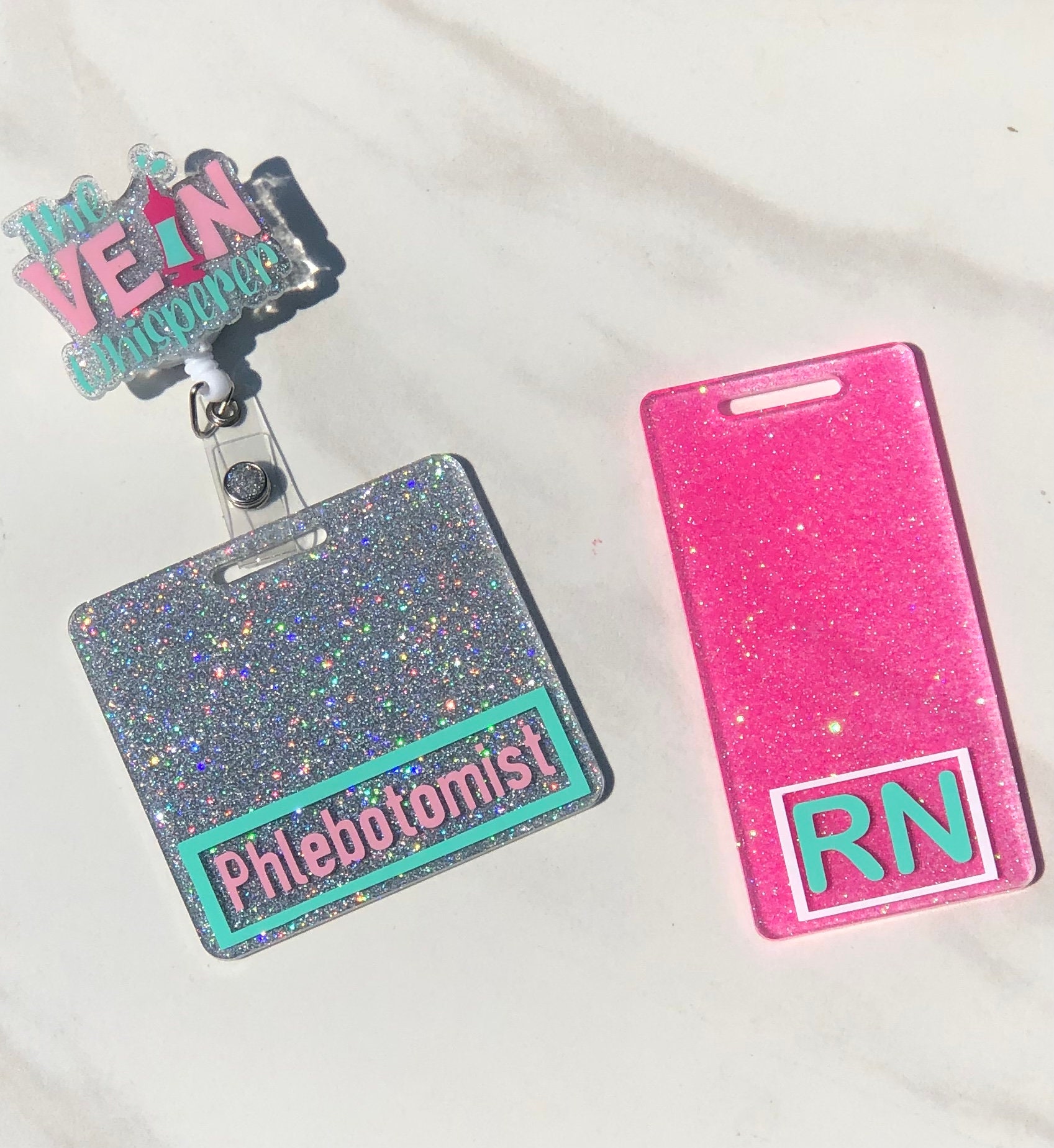 Glitter Badge Buddy Custom Badge Buddy Etsy