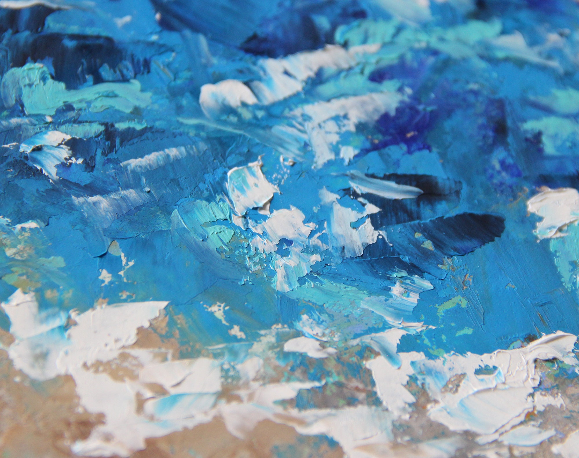 Abstract Beach Painting Original Art Abstract Seascape Oil Etsy