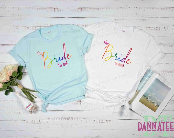 Bride Organic cotton LadyFit Crew Neck,  Bride to be,  Bachelorette Party, Hen do Party, Hen Weekend, Hen Holiday