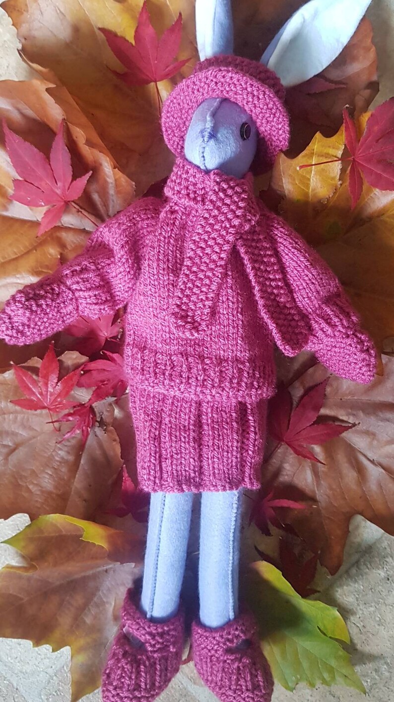 Luna Lapin hand knitted Hat Scarf and Mittens set different Etsy