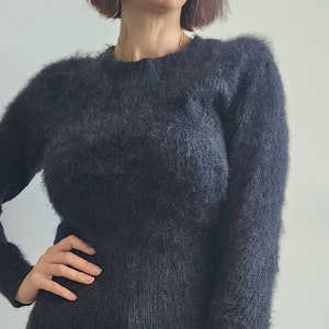 Black Vintage Mohair Sweater - Etsy Australia