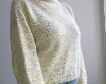 Vintage Angora Handmade Turtleneck Sweater
