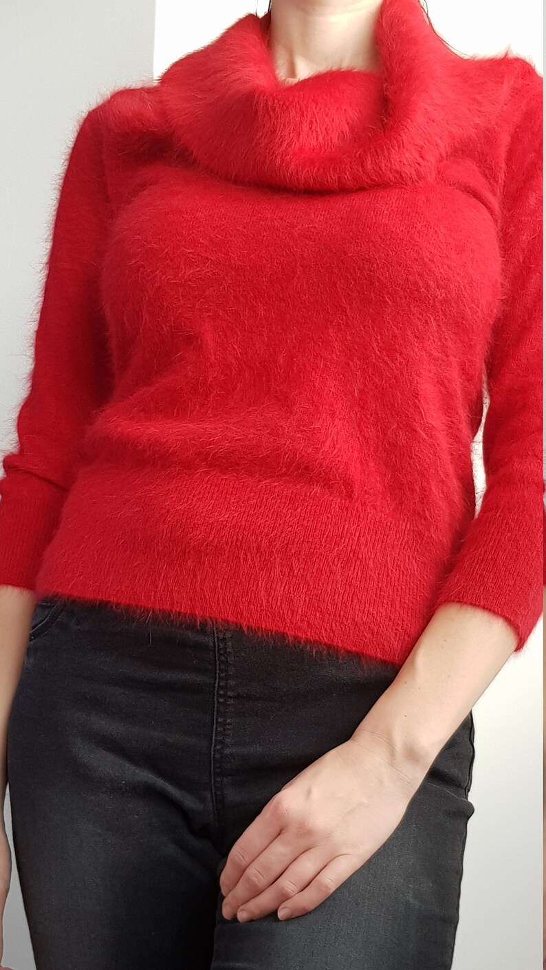 fluffy cowl neck jumper