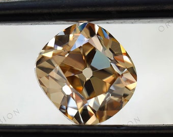 1,20 CT wydłużonego moissanitu w kolorze poduszkowym w kolorze szampańskim, szlif Old Mine, luźny kamień kolorowy
