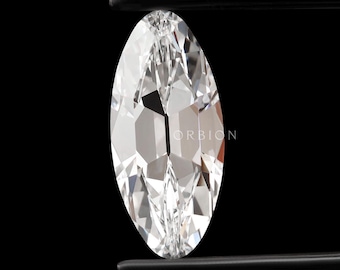Diamante cultivado en laboratorio Moval antiguo de 2 quilates, talla Old Mine, culet en barra, diamante súper brillante.