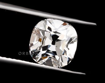 3 CT Old Mine Cut Cushion Lab Grown Diamond, Loose Colorless Diamond