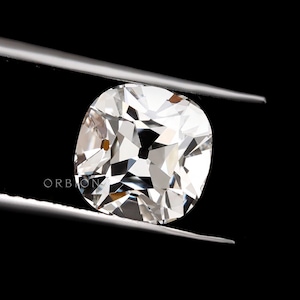 3CT Old Mine Cut Cushion Lab Grown Full Firing Diamond, OMC Loose Diamond For Custom Engagement Ring, Precisely Cut Old Mine Cushion Diamond